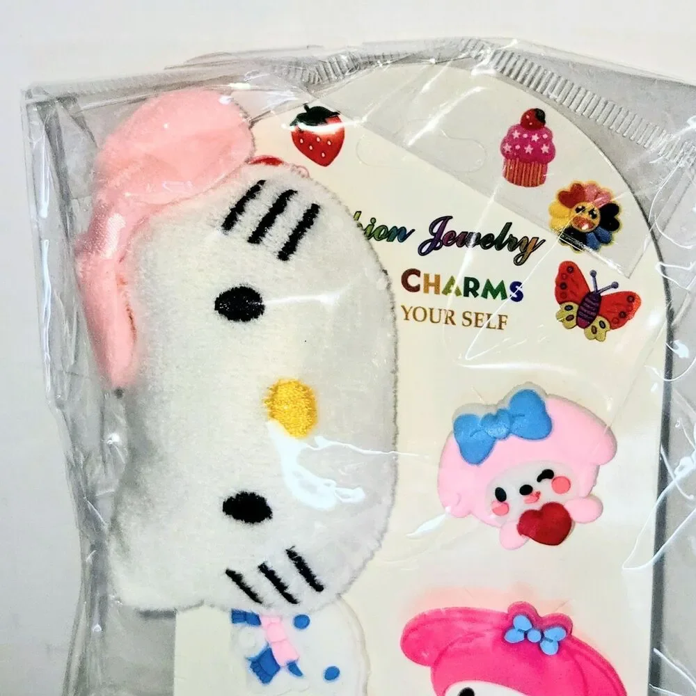 SHOE CHARMS 6 Pieces Hello Kitty and Friends Colorful 3D Kawaii Characters NEW